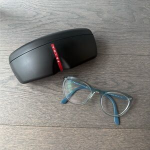 Prada Cat Eyed Blue Glasses